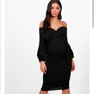 Off the shoulder maternity dress